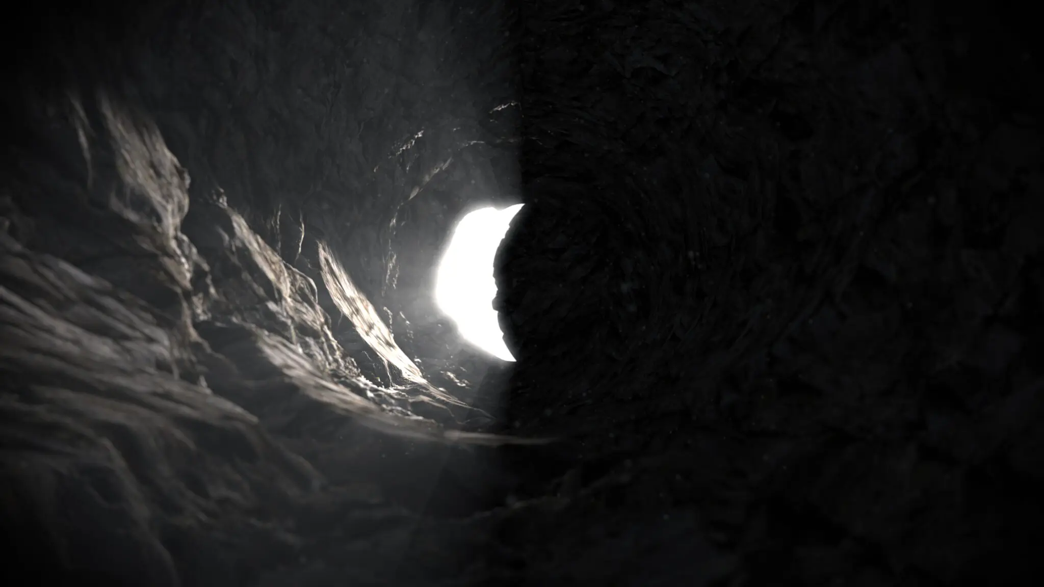 Open tomb, resurrection of Jesus, Christian Easter abstract background