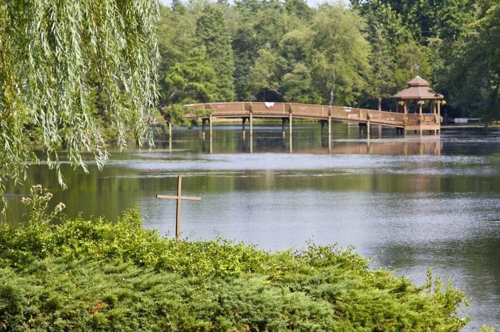 America's Keswick's bridge, part of the retreat center grounds, a great place to visit when here for a church retreat or family trip.